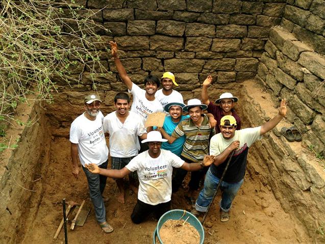 Service - VBI Volunteers rejoicing during river rejuvenation project