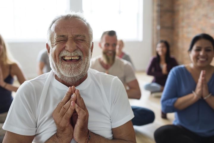 Yoga class concept